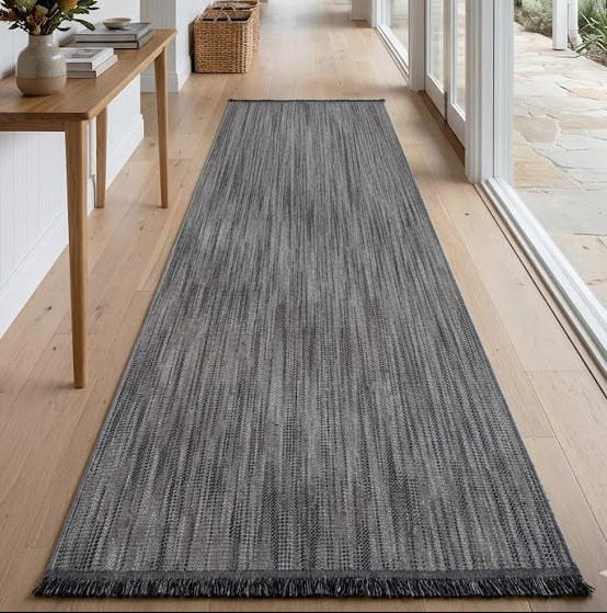 Bruno Loop Charcoal Runner Rug