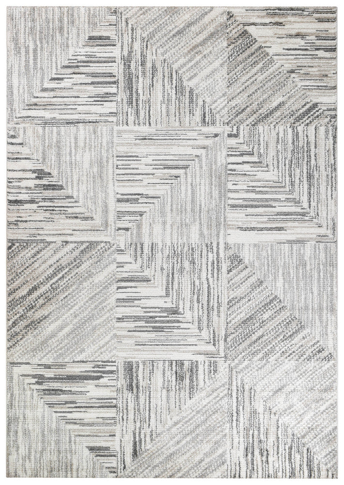 Singsong Tiles Grey Cream Rug