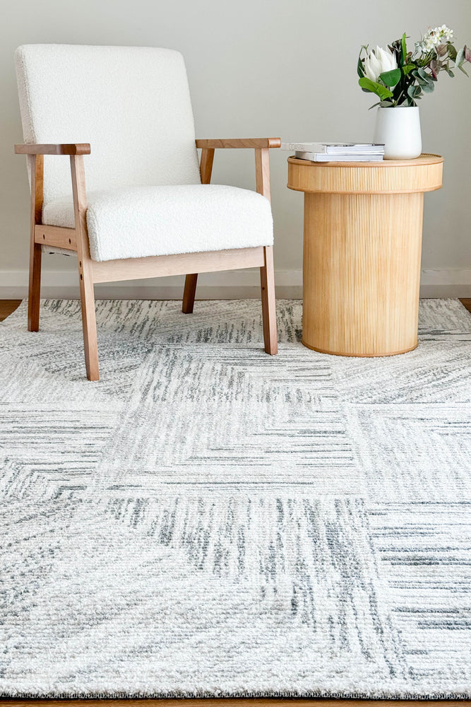Singsong Tiles Grey Cream Rug