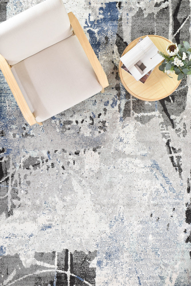Singsong Canvas Blue Grey Rug