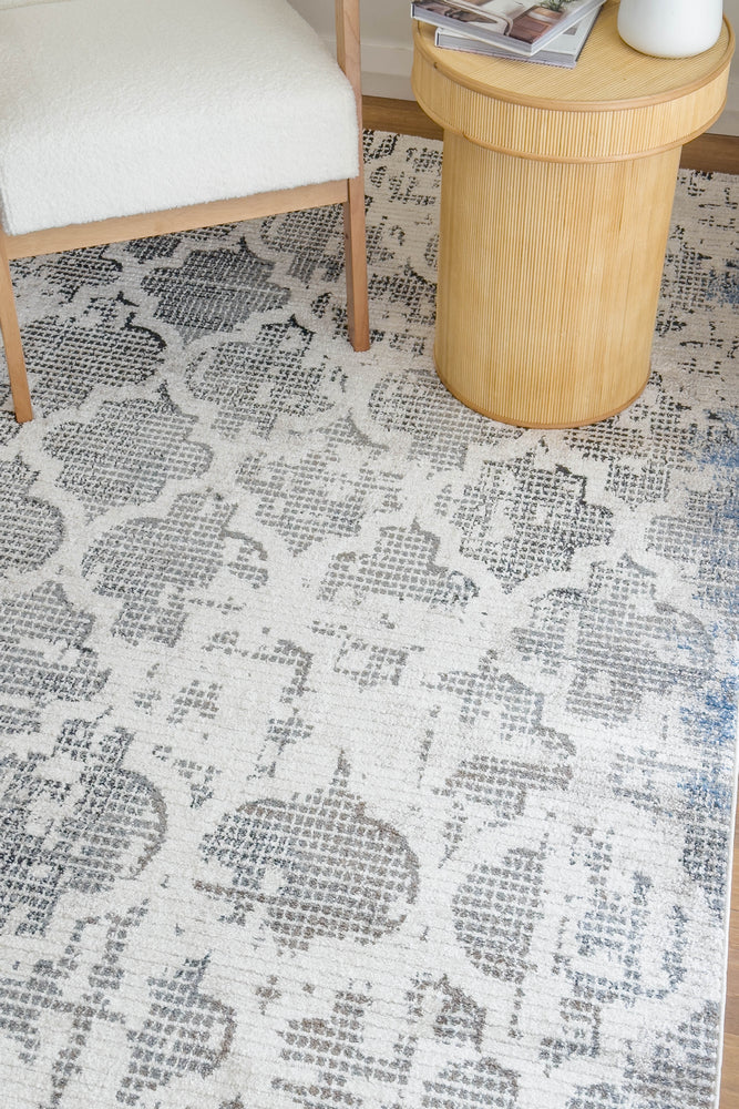 Singsong Moroccan Tiles Cream Grey Rug