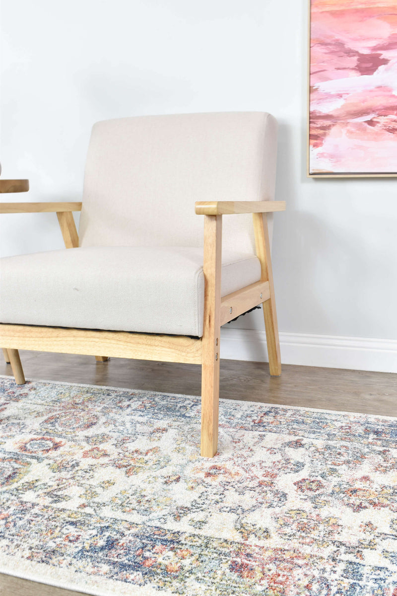 Casanova Century Border Blue Runner Rug