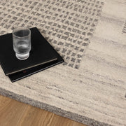Caspian Prism Grey Cream Wool Rug