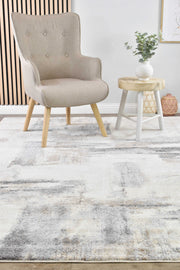 Chart Cast Cream Grey Rug