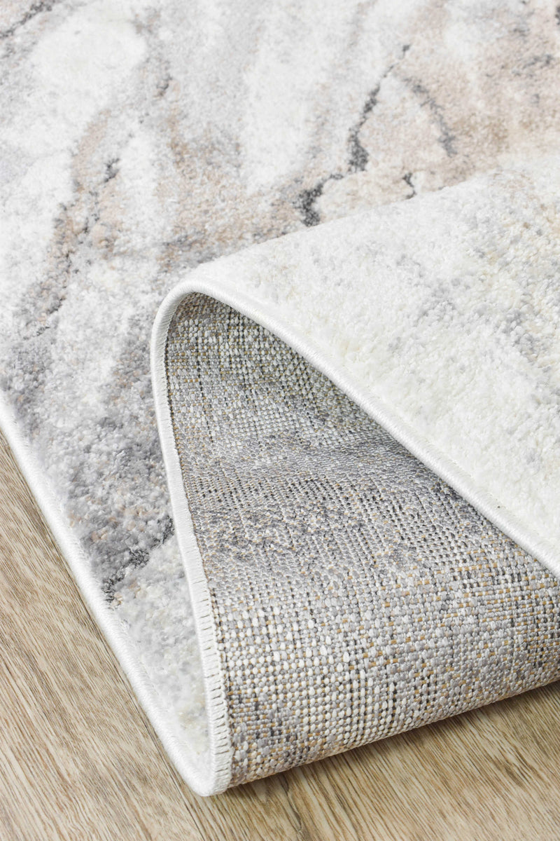 Chart Beam Grey Beige Runner Rug