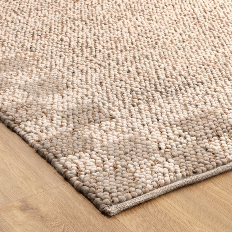 Natural Weave Border Cream Beige Rug