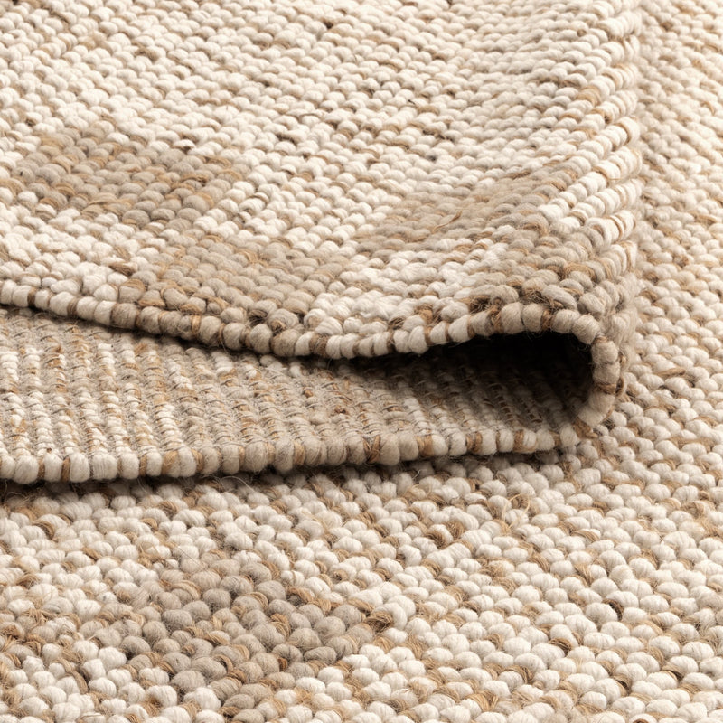 Natural Weave Border Cream Beige Rug