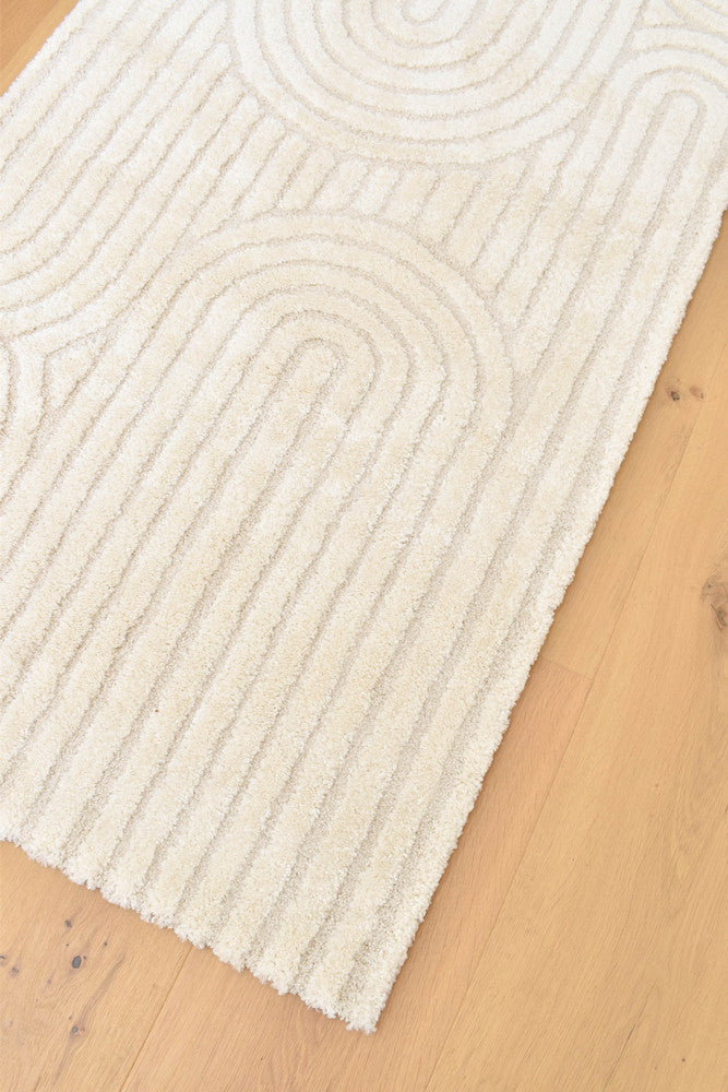 Coco Luxe Antique White Runner Rug
