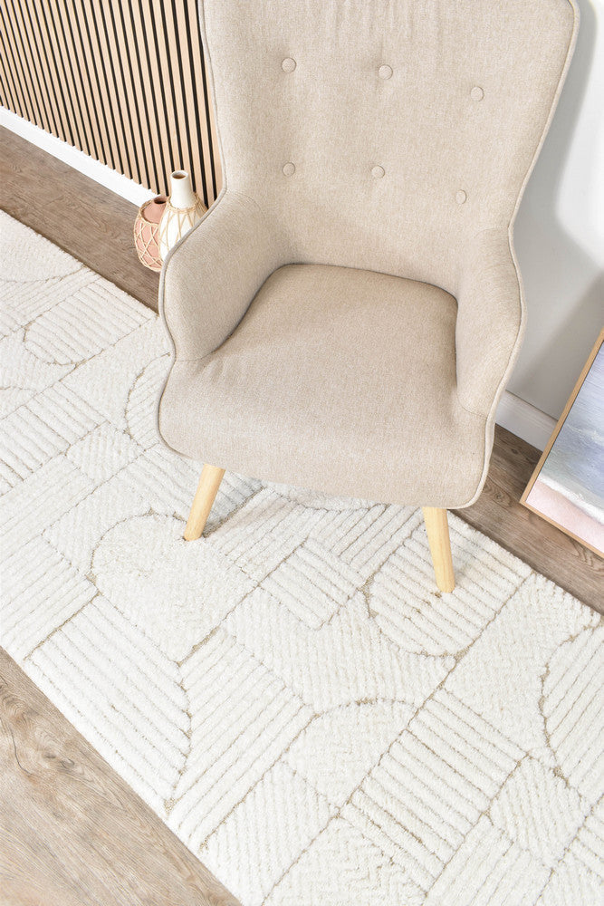 Scarlet Bold Beige Runner Rug