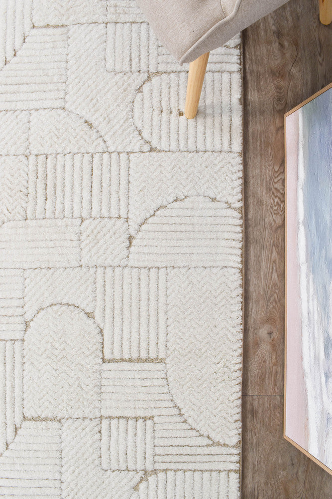 Scarlet Bold Beige Runner Rug