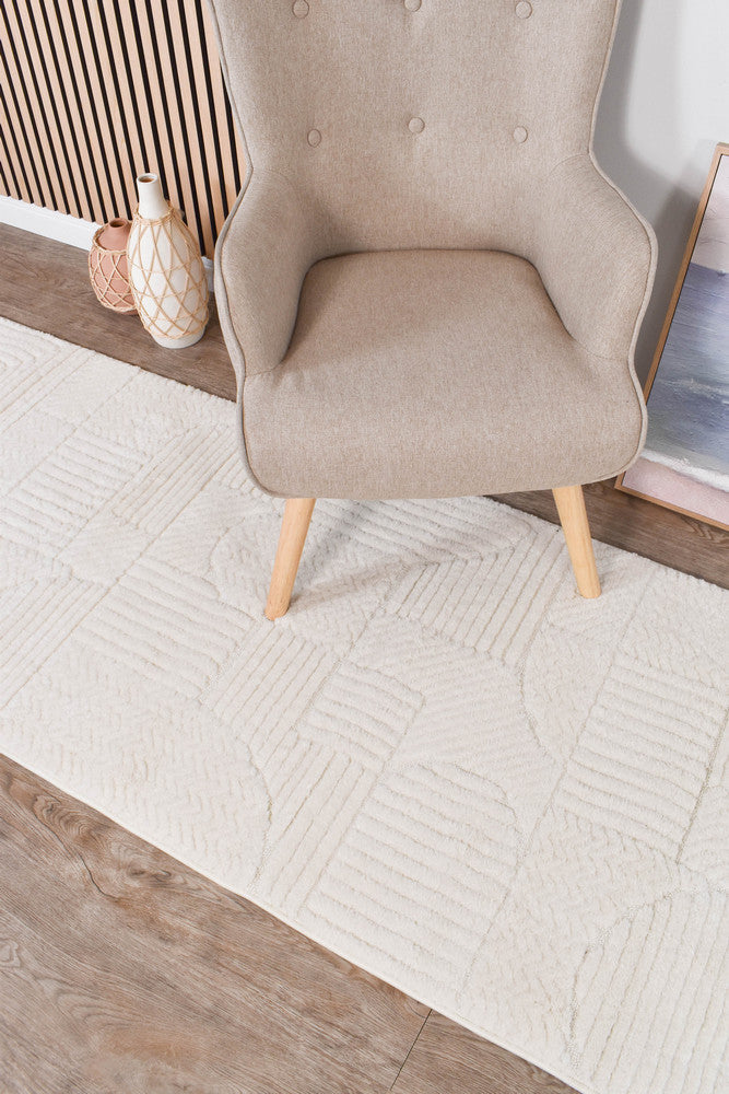 Scarlet Bold Cream Runner Rug