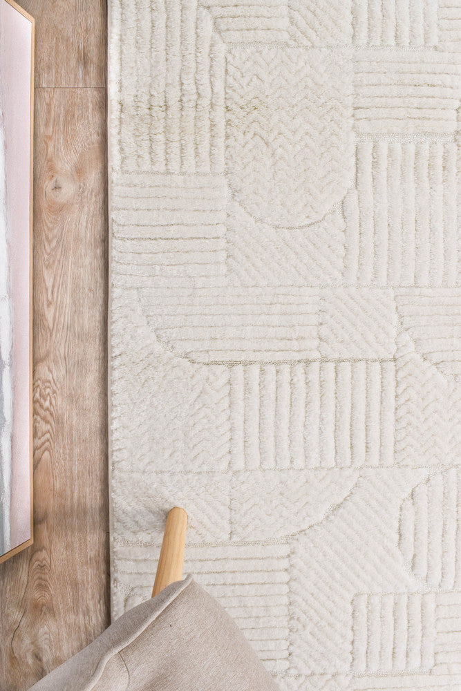 Scarlet Bold Cream Runner Rug