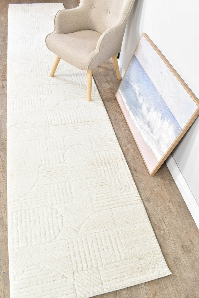 Scarlet Bold Cream Runner Rug