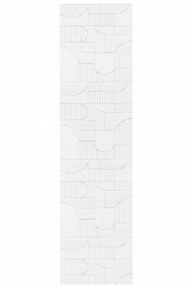 Scarlet Bold Grey Runner Rug