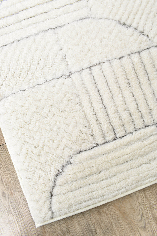 Scarlet Bold Grey Runner Rug