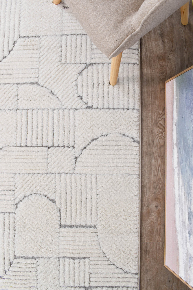 Scarlet Bold Grey Runner Rug