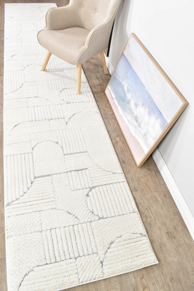 Scarlet Bold Grey Runner Rug