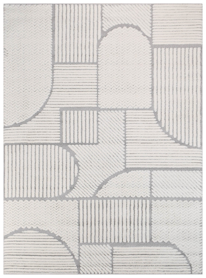 Scarlet Bold Grey Rug