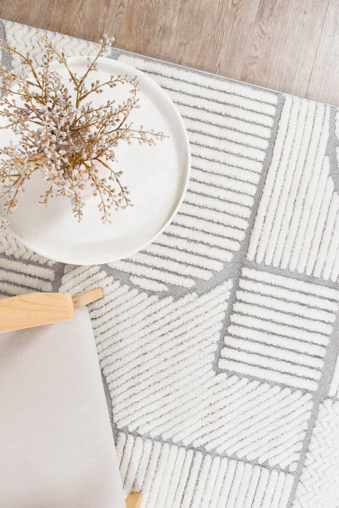 Scarlet Bold Grey Rug