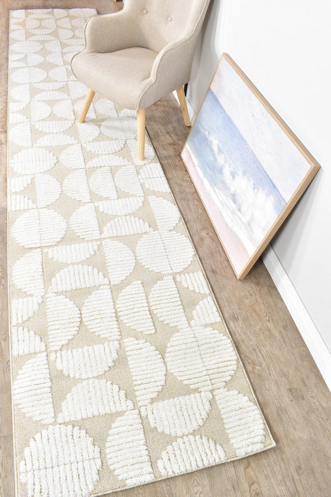Scarlet Vivid Beige Runner Rug
