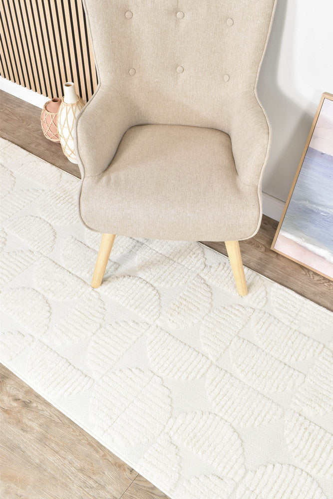 Scarlet Vivid Cream Runner Rug