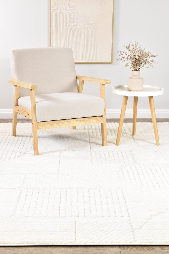 Scarlet Vivid Cream Rug