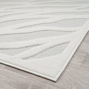 Calm Wave Ivory Runner Rug