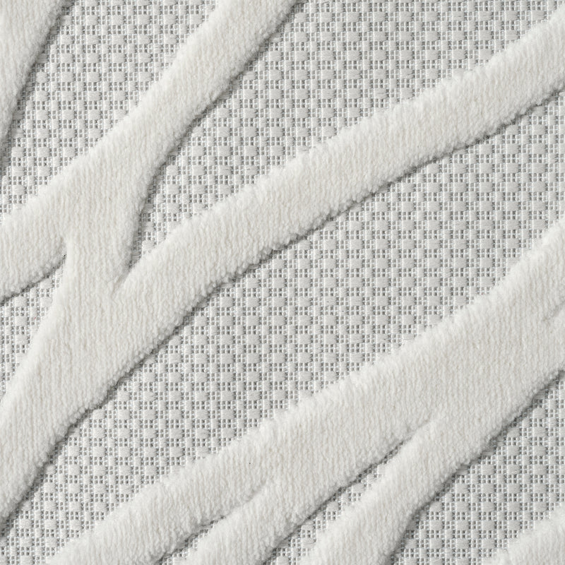 Calm Wave Ivory Runner Rug