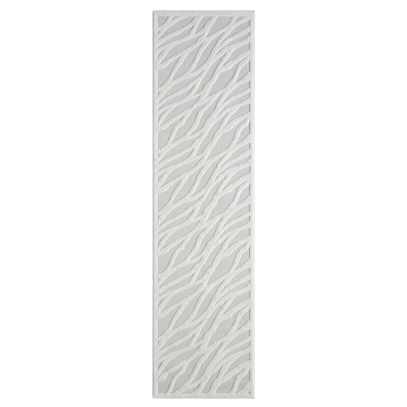 Calm Wave Ivory Runner Rug