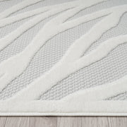Calm Wave Ivory Runner Rug