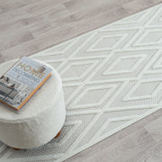 Calm Frost Ivory Runner Rug