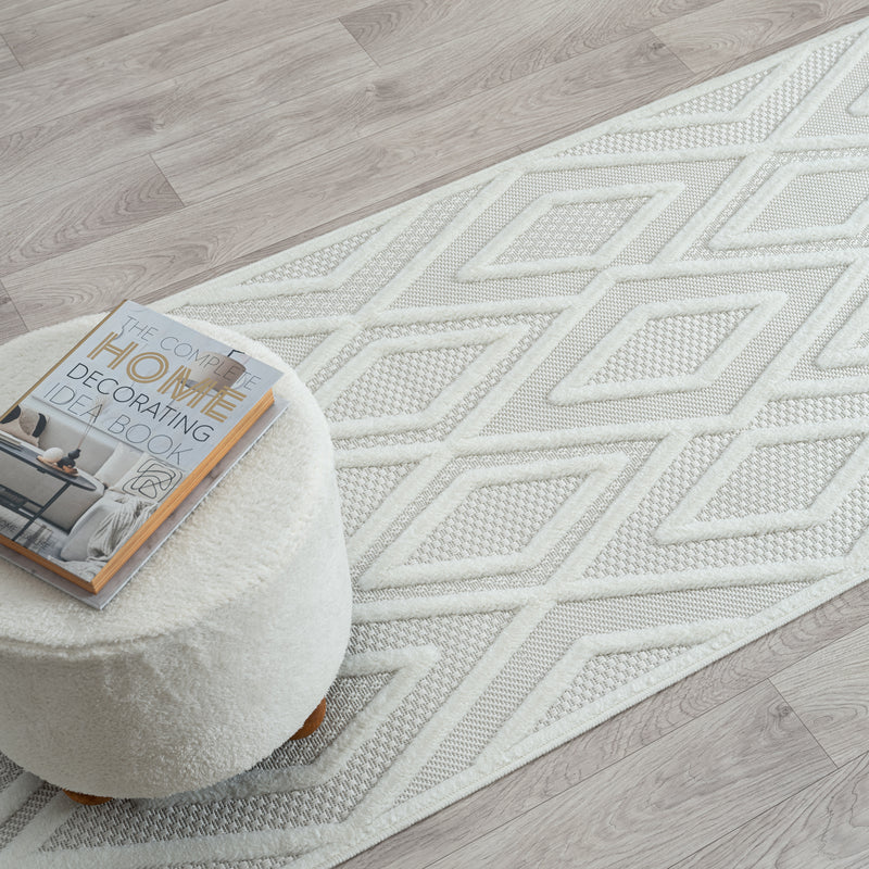 Calm Frost Ivory Runner Rug