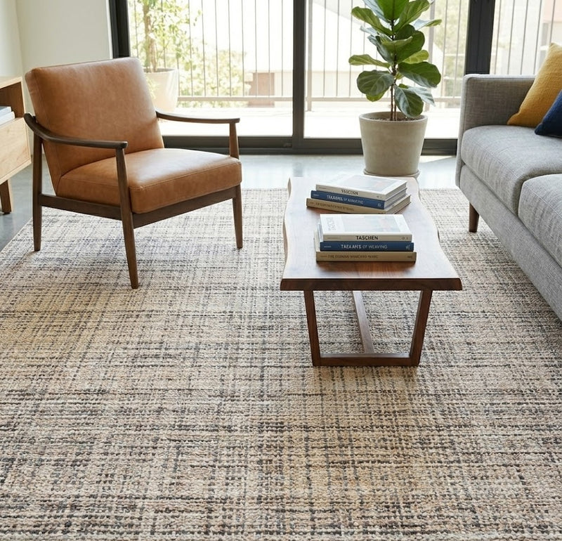 Cara Distressed Row Beige Brown Rug