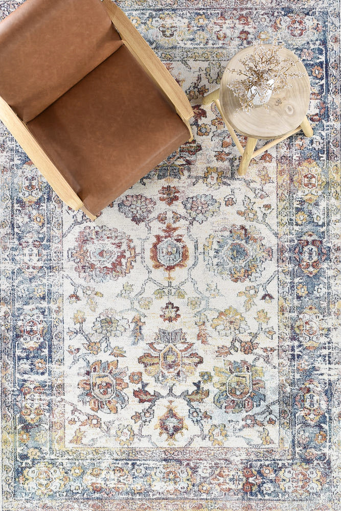 Casanova Century Border Blue Rug