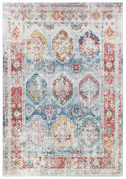 Casanova Lover Tile Rust Blue Rug
