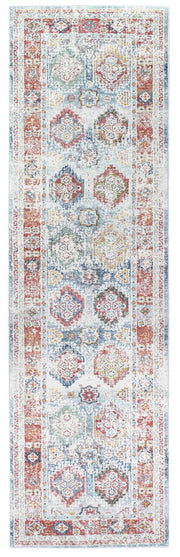 Casanova Lover Tile Rust Blue Rug