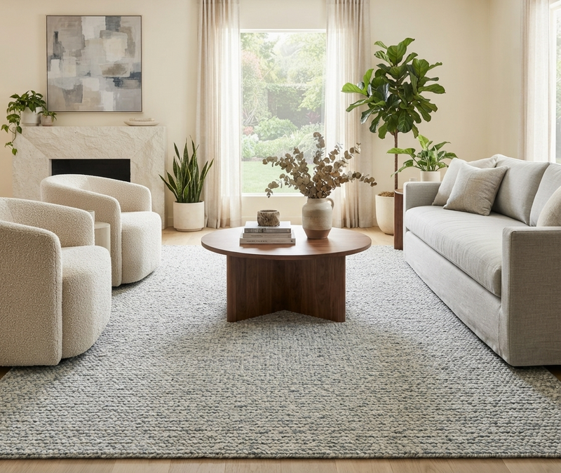 Chloe Blue Wool Rug