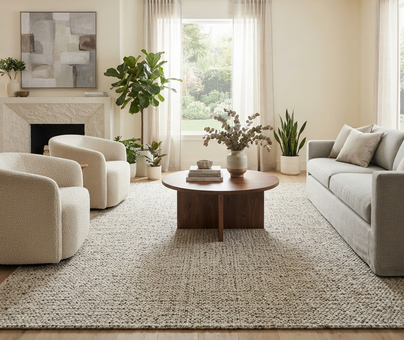 Chloe Brown Wool Rug