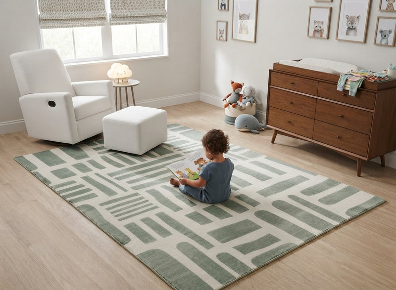 Cosy willow Green Rug
