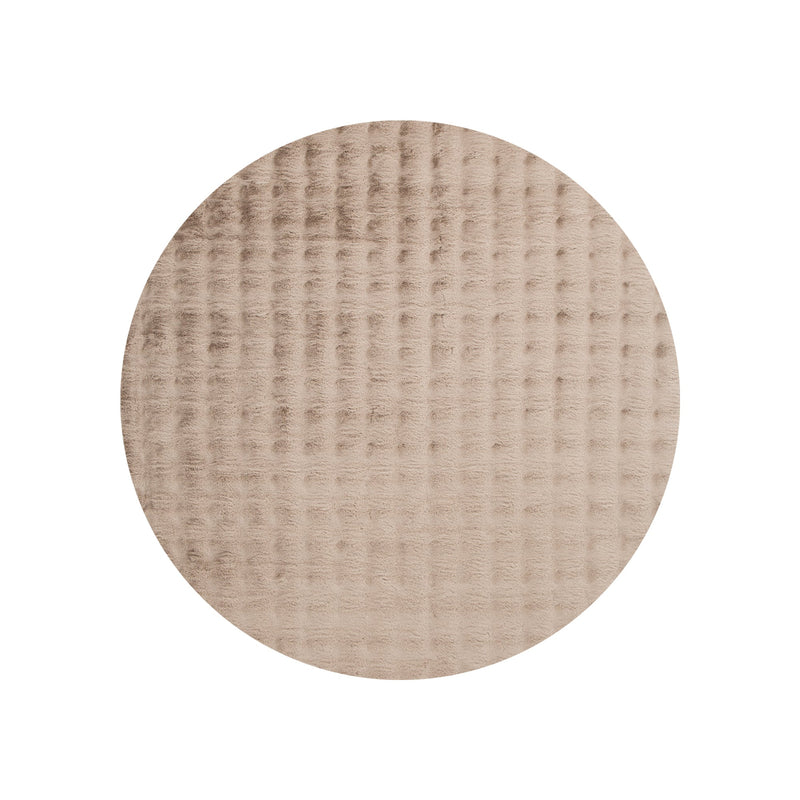Clarity Washable Dark Beige Round Rug