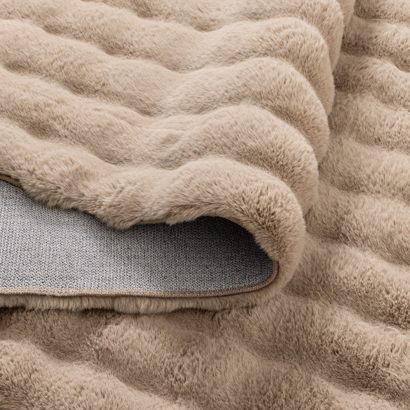 Clarity Washable Dark Beige Round Rug