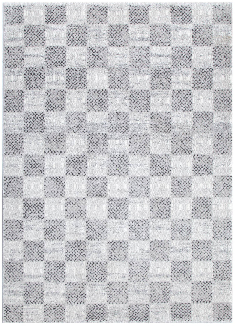 Sunkist Checkered Grey Rug