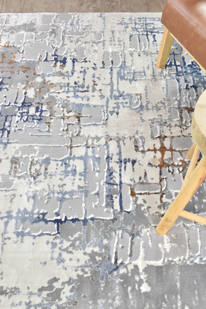 Elito Coraline Blue Grey Runner Rug