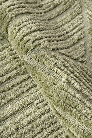 Vibration Shilon Green Runner Rug
