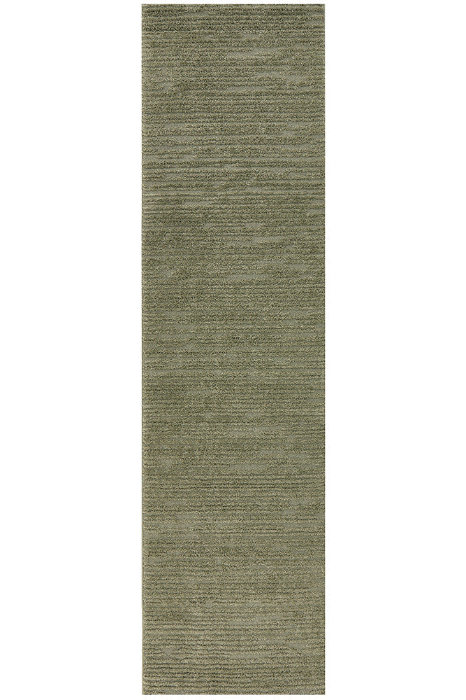 Vibration Soria Green Runner Rug