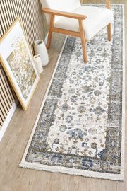 Sultana Timeless Grey Blue Runner Rug