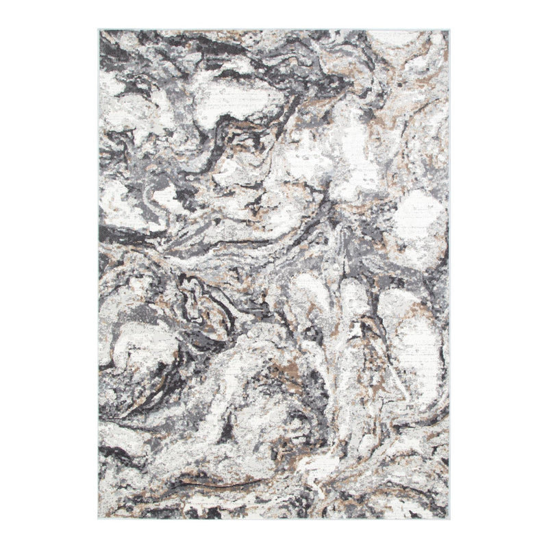 Appearance Polished White Dark Grey Rug