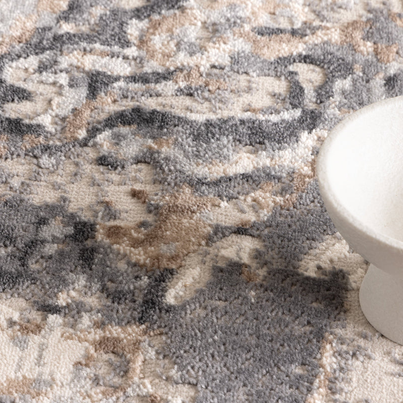 Appearance Polished White Dark Grey Rug