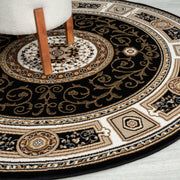 Stratum Lush Medal Black Round Rug