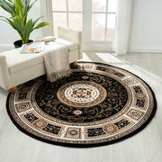 Stratum Lush Medal Black Round Rug